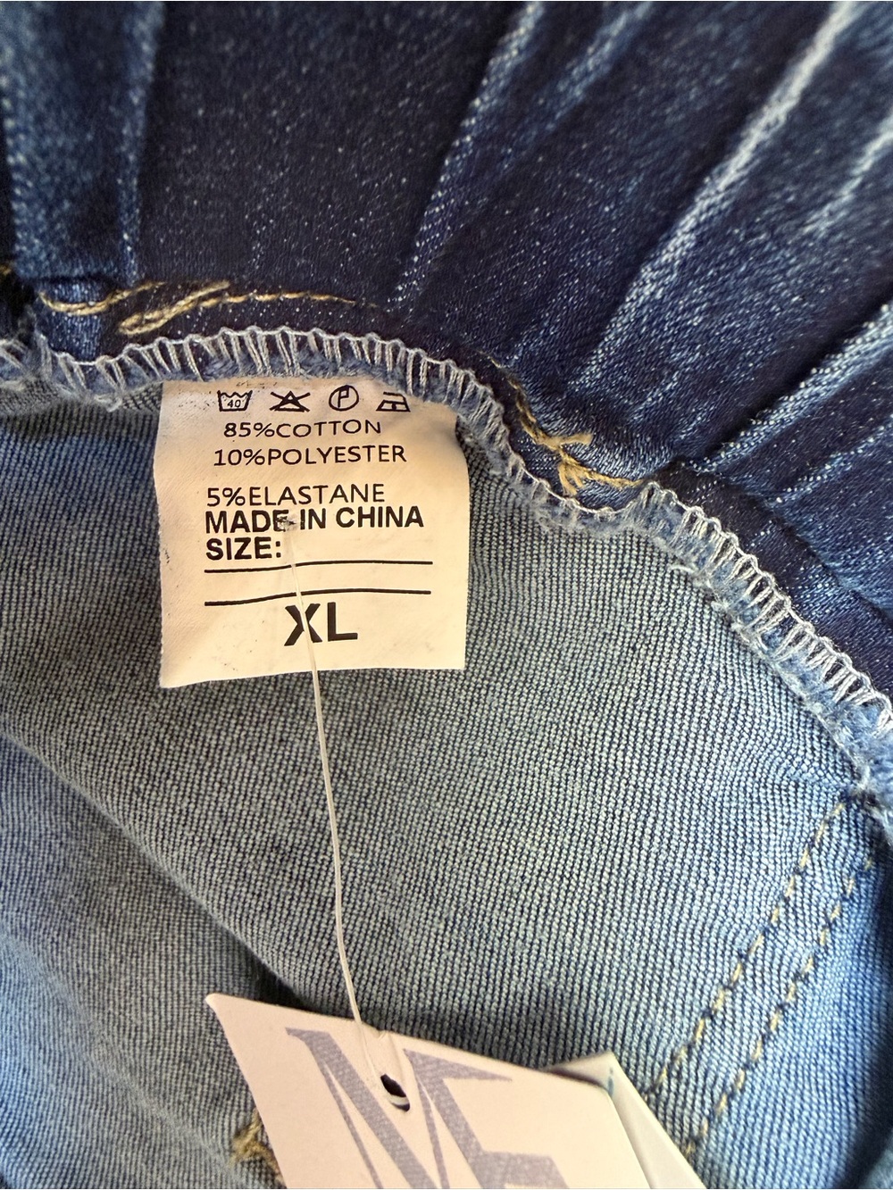 Metietila Pull On Distressed Blue Jeans NWT - Picture 9 of 11